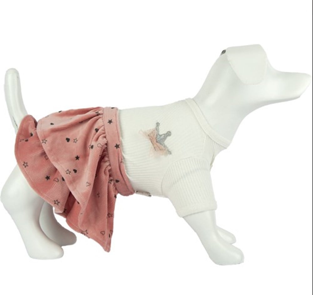 Gedyco Küçük Irk Köpek için Kadife Elbise (1,5 kg - 7,5 kg arası köpeklere uygundur)