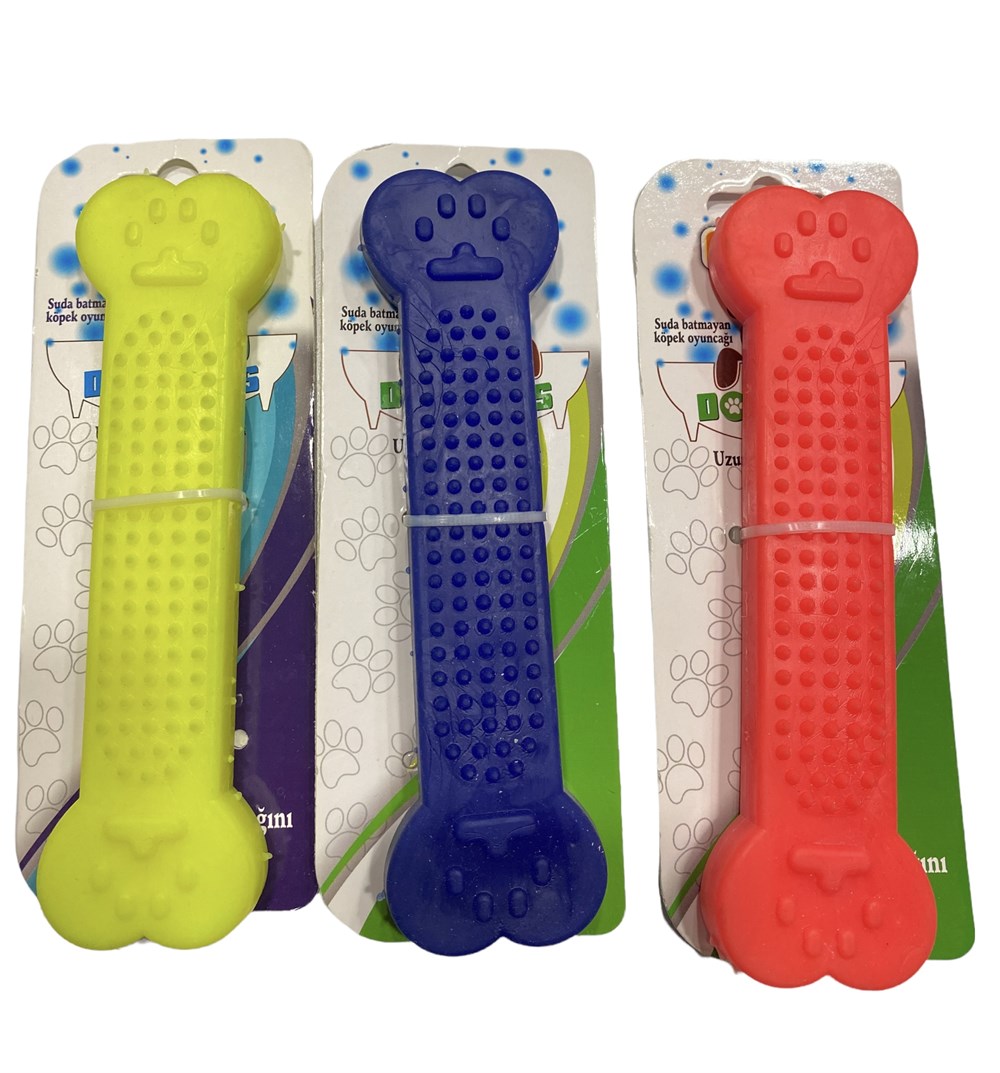 Suda Batmaz Kauçuk Kemik Köpek Diş Kaşıma Oyuncağı 18 cm (1 adet)