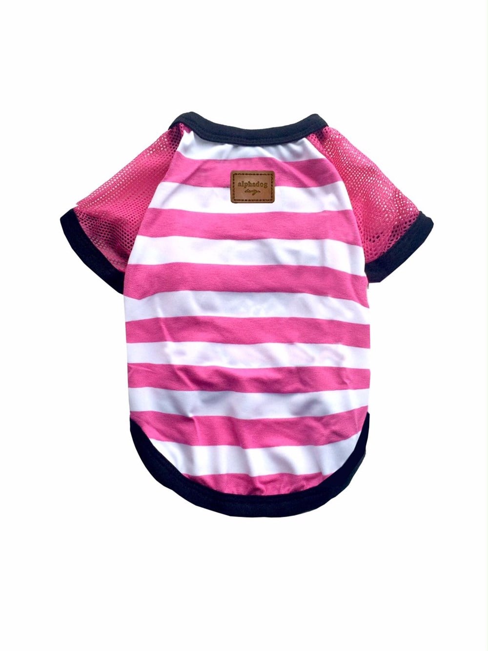 Alphadog Pembe Beyaz Çizgili T-shirt