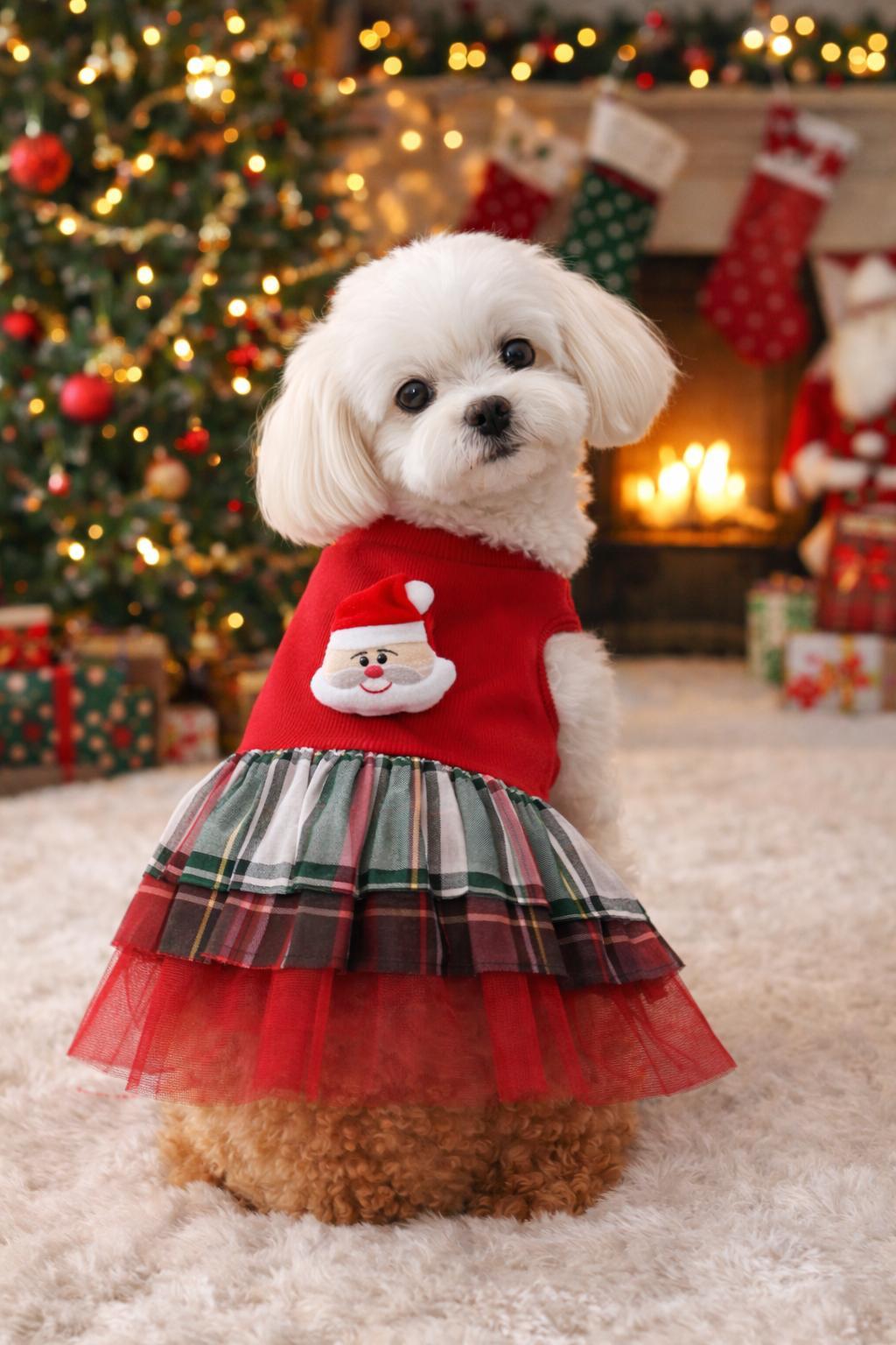 Miniş Snowman Tütülü Küçük Irk Köpek Elbisesi