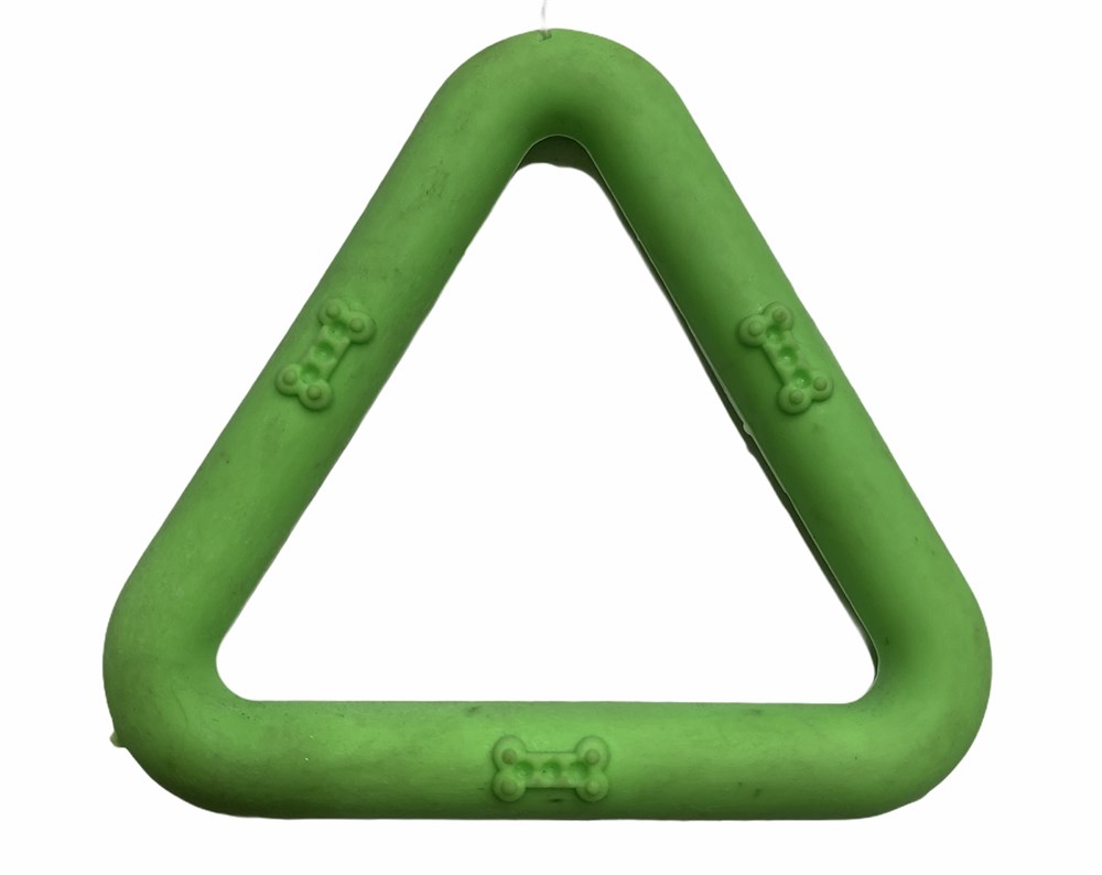 Doglife Yeşil Kauçuk Üçgen Köpek Diş Kaşıma Oyuncağı 8 cm