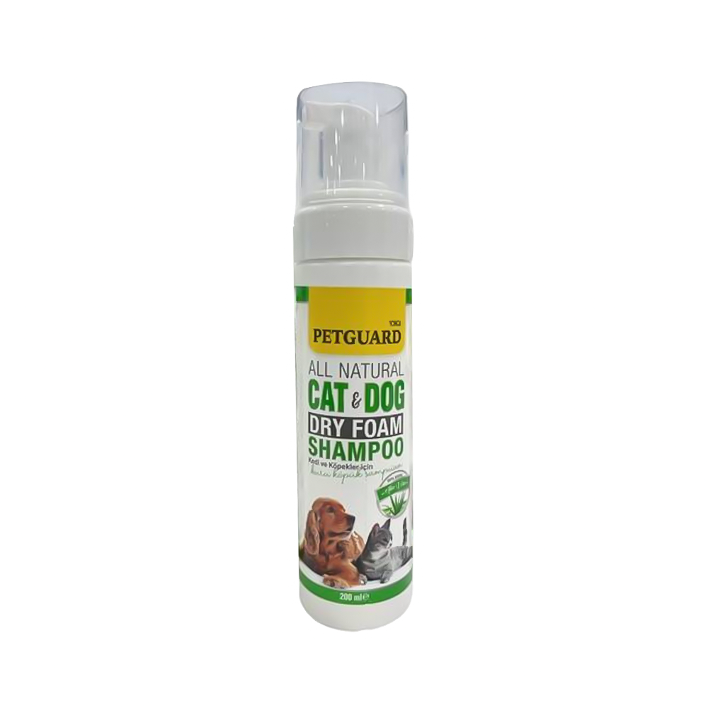 Petguard Dry Foam Aloe Veralı Kuru Köpük Kedi ve Köpek Şampuanı 200 ml