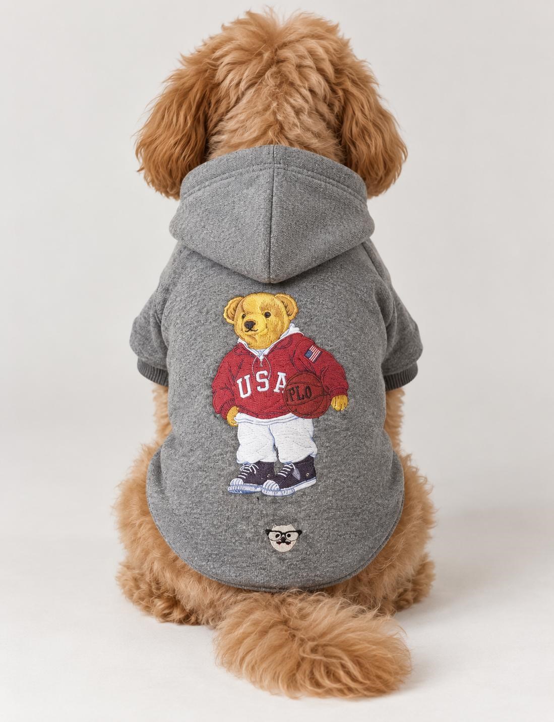 Miniş Yumuşacık, Esnek Havlu USA Teddy Küçük Irk Köpek Sweatshirtü