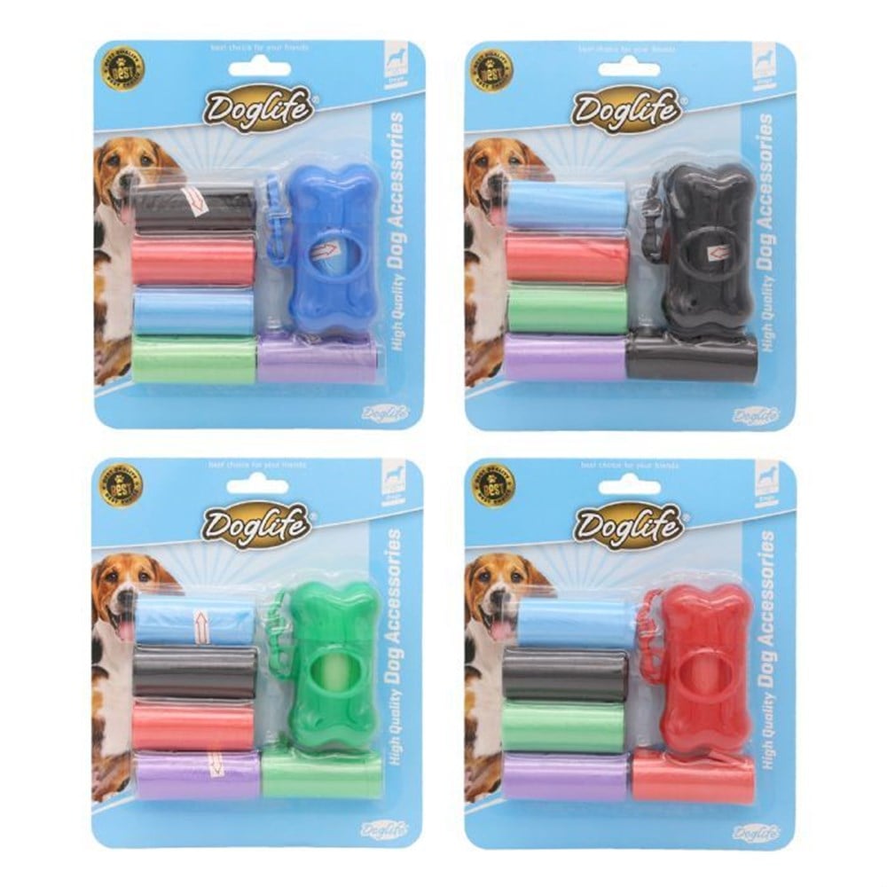 6 Rulo Köpek Kaka Toplama Poşeti ve Renkli Rezerv Kutusu