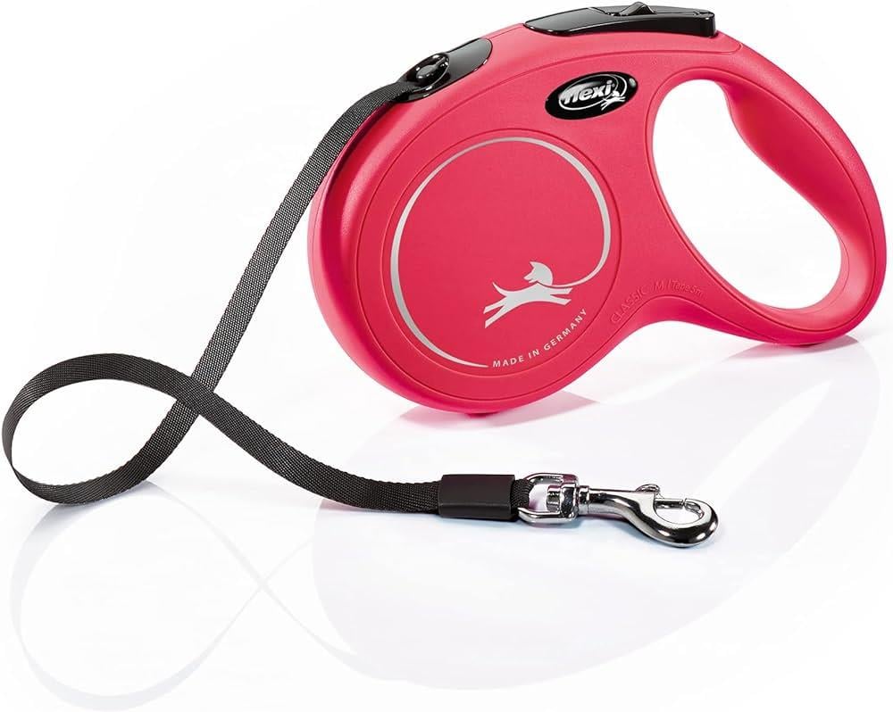 Flexi New Classic Kırmızı Otomatik Şerit Gezdirme Tasması M 5 m Max 25 kg