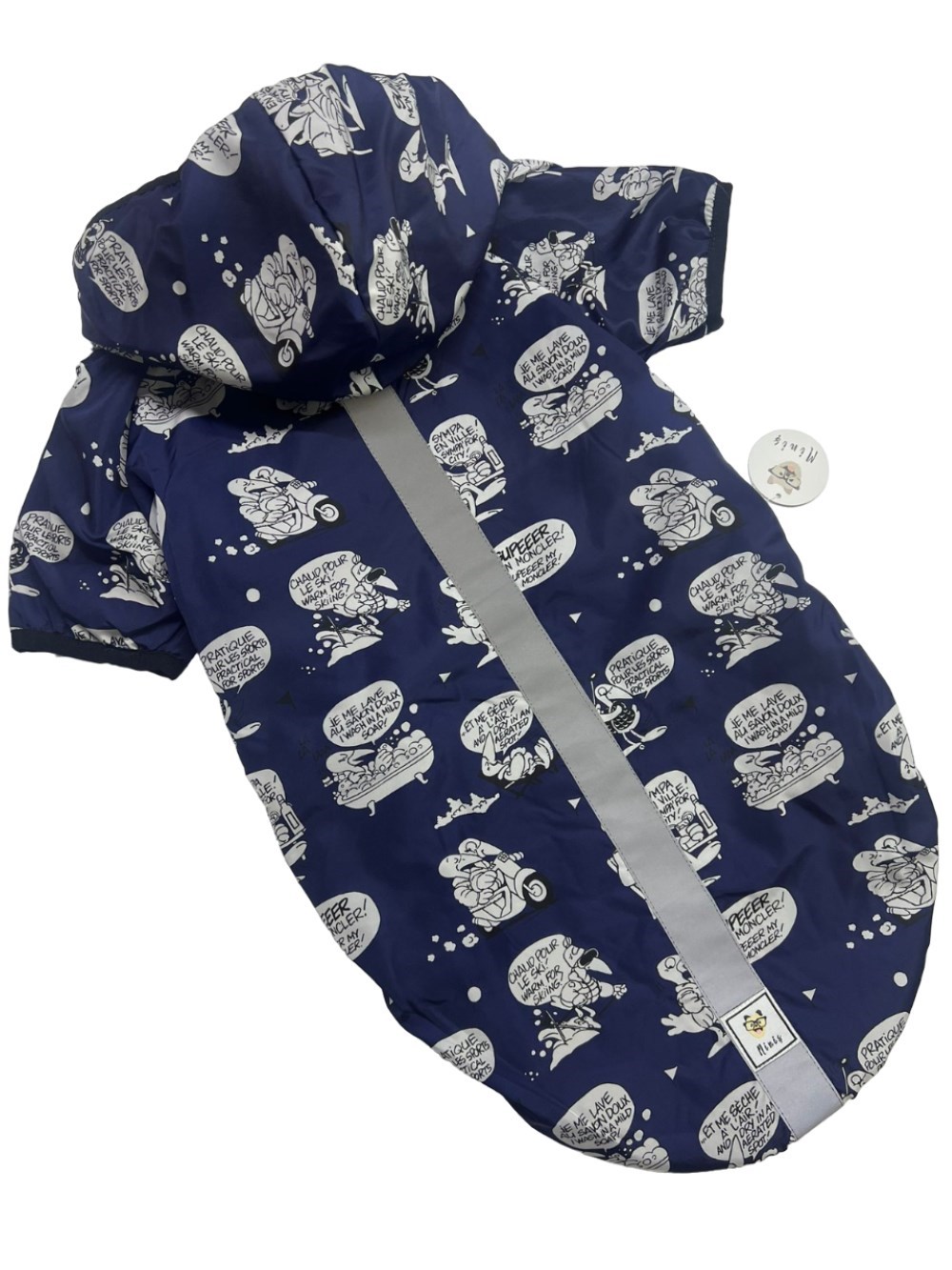 Comics Blue Orta-Büyük Irk Köpek Yağmurluğu (14 kg-35 kg arasındaki köpeklere uygun bedenlerde)