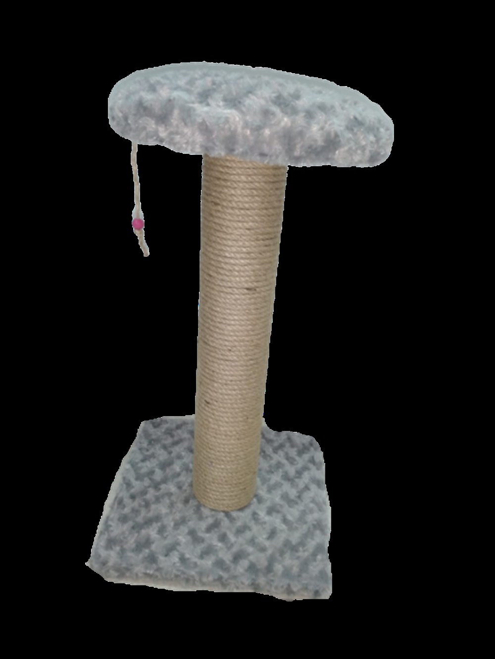 Peluş Koltuklu Gri Kedi Tırmalama Ünitesi 35 x 50 x 30 cm