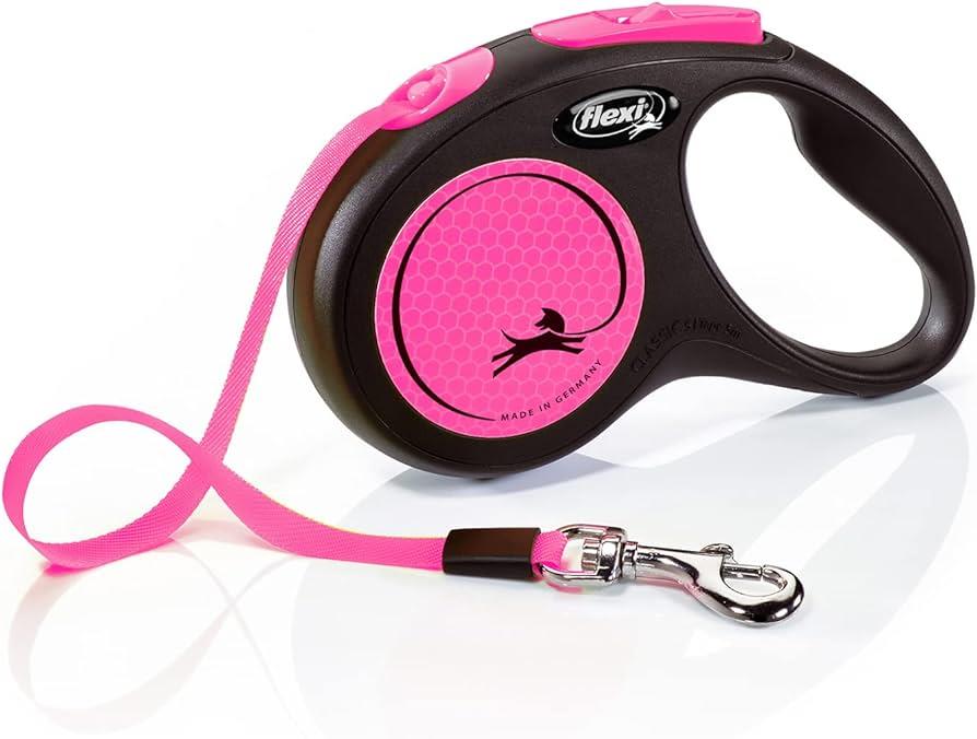 Flexi New Neon Pembe S 5 m Otomatik Şerit Gezdirme Tasması Max 15 kg