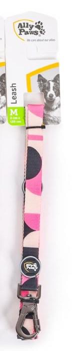 Ally Paws Kilitli Pembe Köpek Gezdirme Kayışı 120 cm x 2 cm