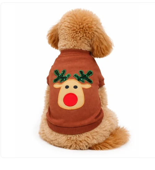 Gedyco Choco Deer Xmas Küçük Irk Köpek Likralı Sweatshirt