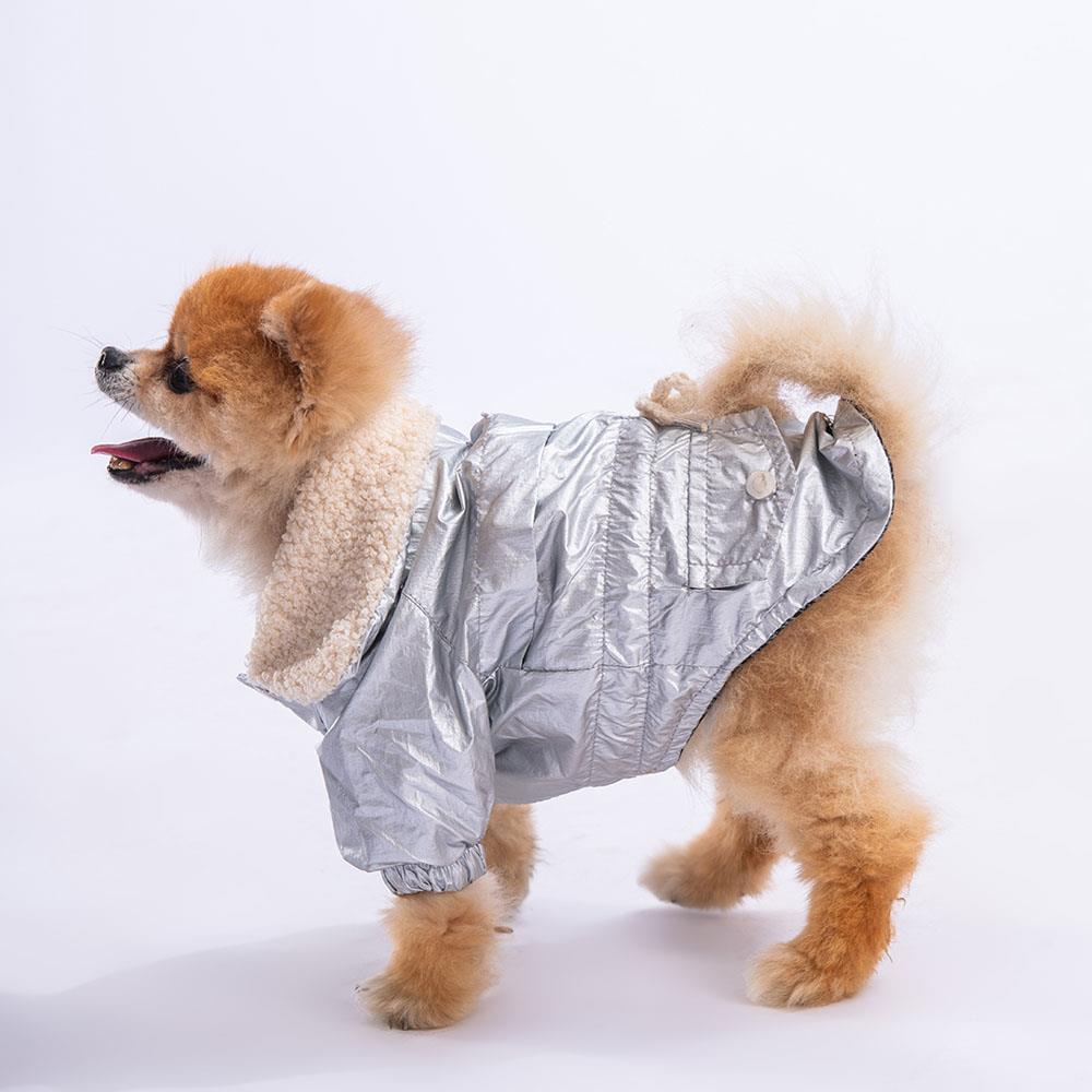 Pawstar Silver Brillante Su İtici Küçük Irk Köpek Yağmurluğu