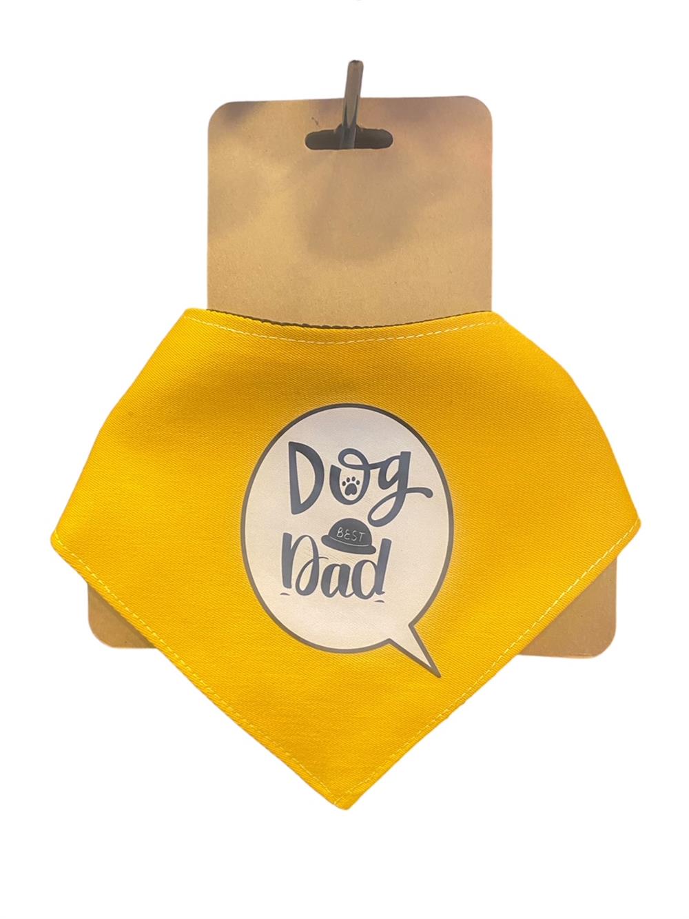 Dog Dad Mustard Köpek Bandanası Standart Beden