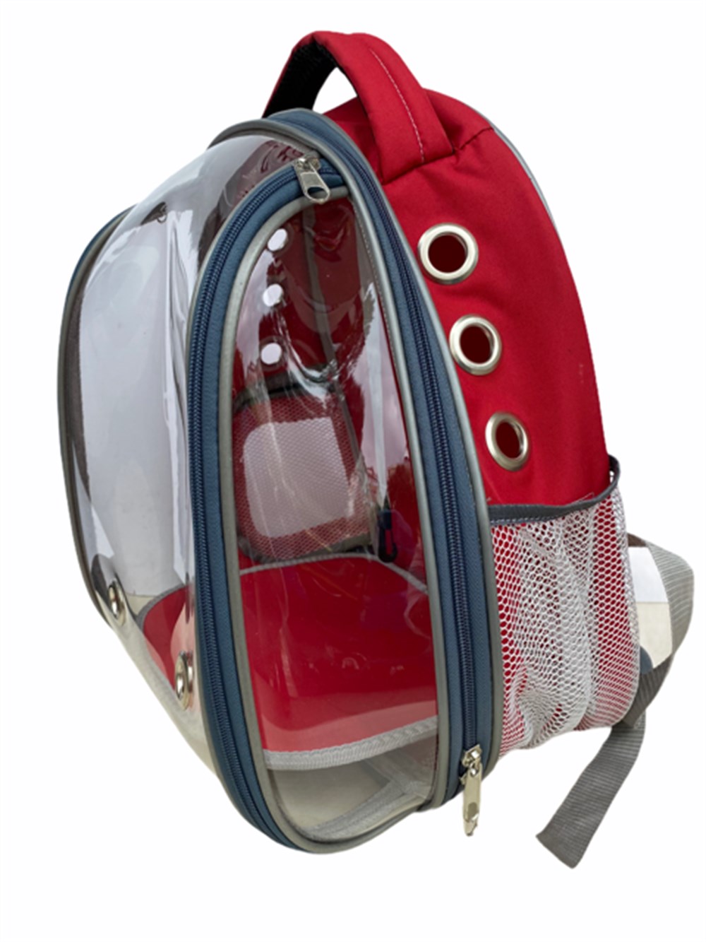 Eko-Astronot Kedi ve Küçük Köpek Taşıma Çantası Kırmızı