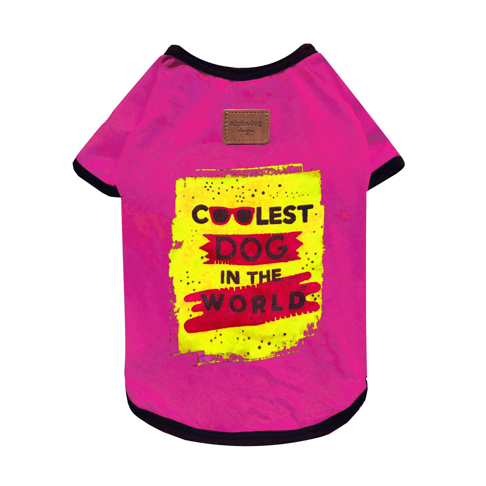 Alphadog Pink Coolest Dog Küçük Irk Köpek T-shirtü