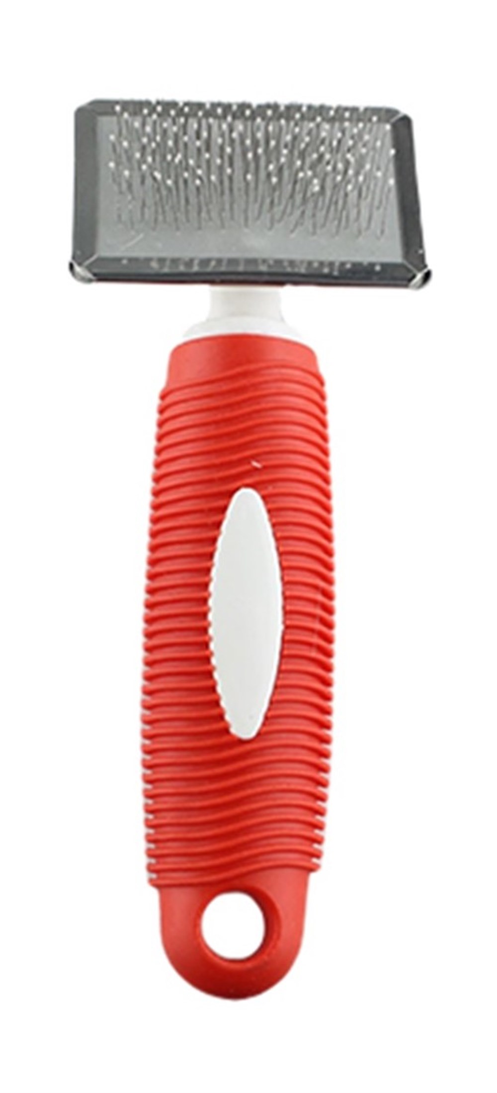 Zampa Silikon Başlıklı İnce Tel Kedi ve Köpek Fırçası Kırmızı 16 x 6 cm