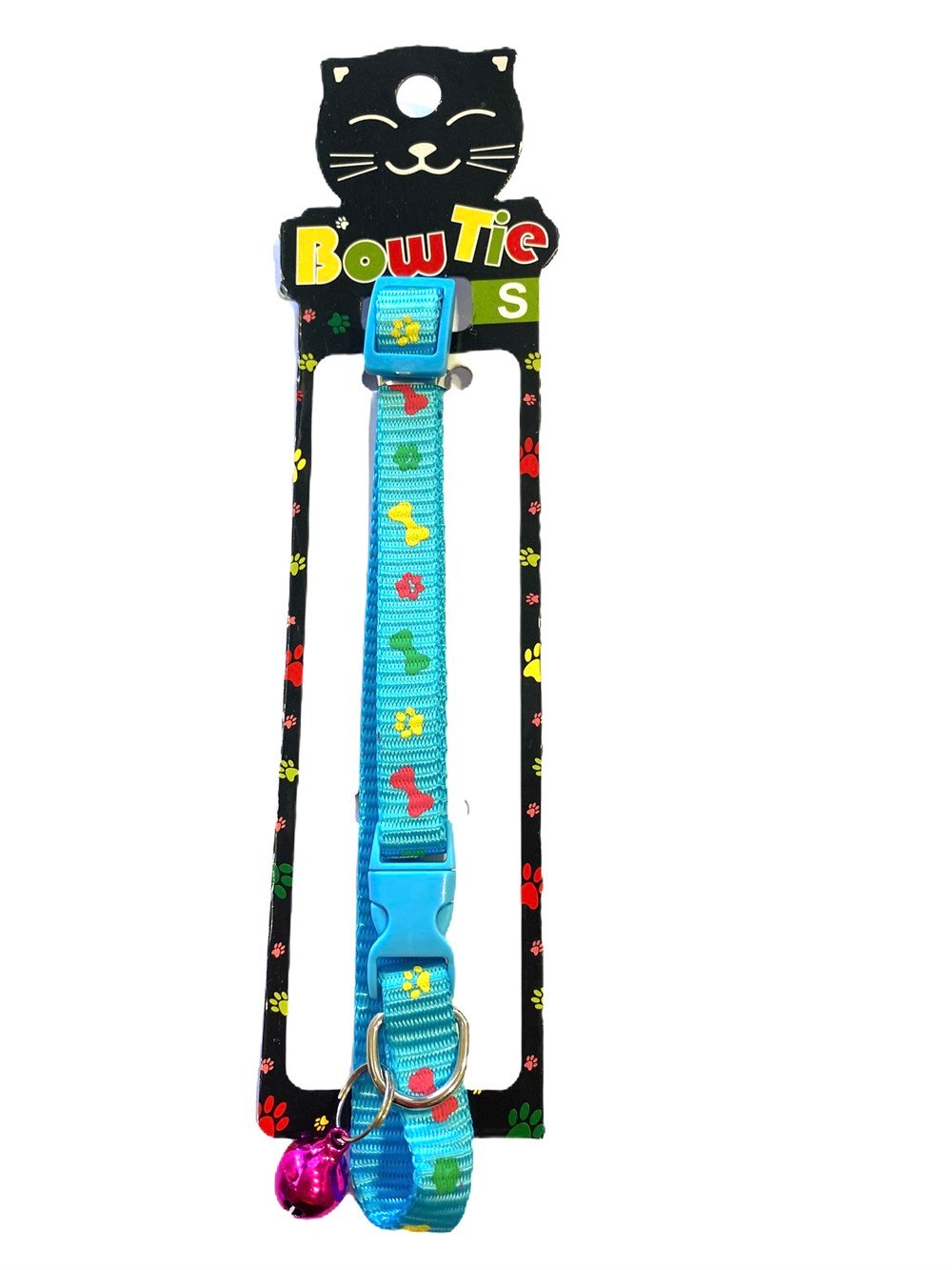 Pati ve Kemik Desenli Zilli Boyun Tasması