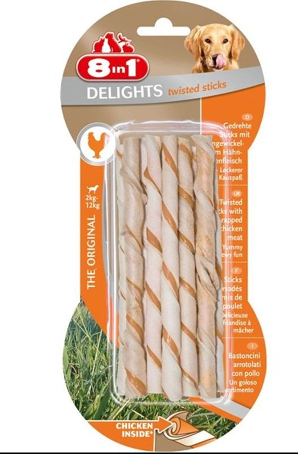 8 in 1 Delights Chicken Twisted Sticks Tavuklu Çubuk 10 Adet