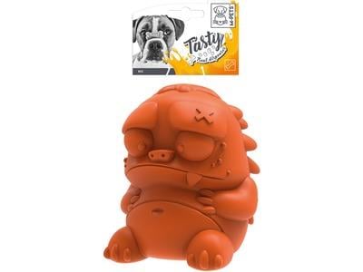 M-Pets Rex Ödül Hazneli Kauçuk Köpek Oyuncağı 11 cm Turuncu