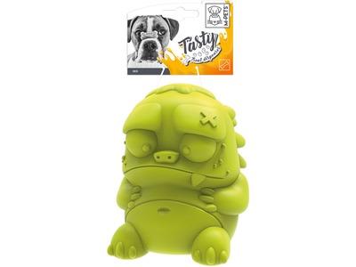 M-Pets Rex Ödül Hazneli Kauçuk Köpek Oyuncağı 11 cm Yeşil/Sarı