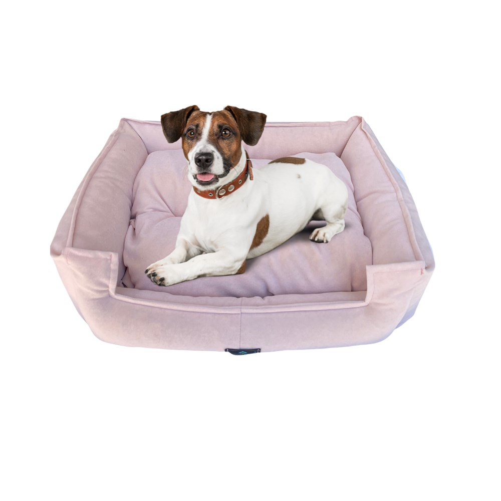 Premium Nude Pink Suet Kedi ve Köpek Yatağı 65 x 45 x 18 cm