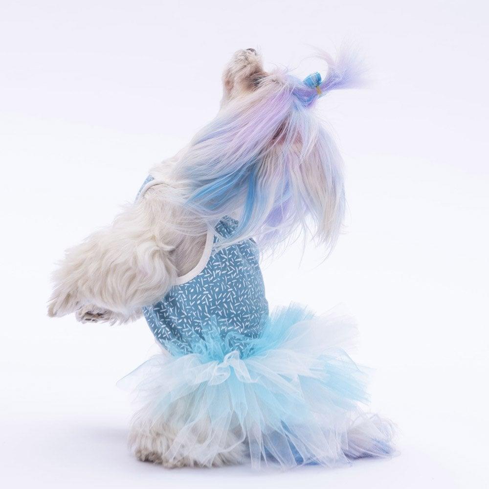 PawStar  Mavi Polka-Dot Elbise