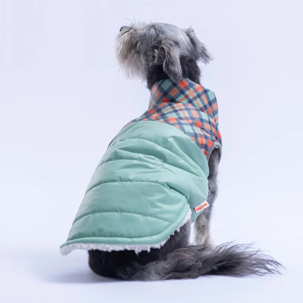 PawStar 26108 Yeşil Plaid Yelek Küçük ve Orta Irk