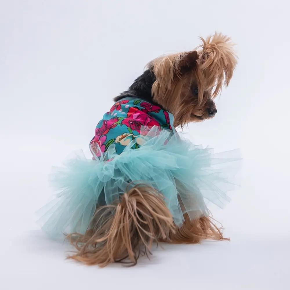 PawStar 26305 Yeşil Wildflowers Elbise