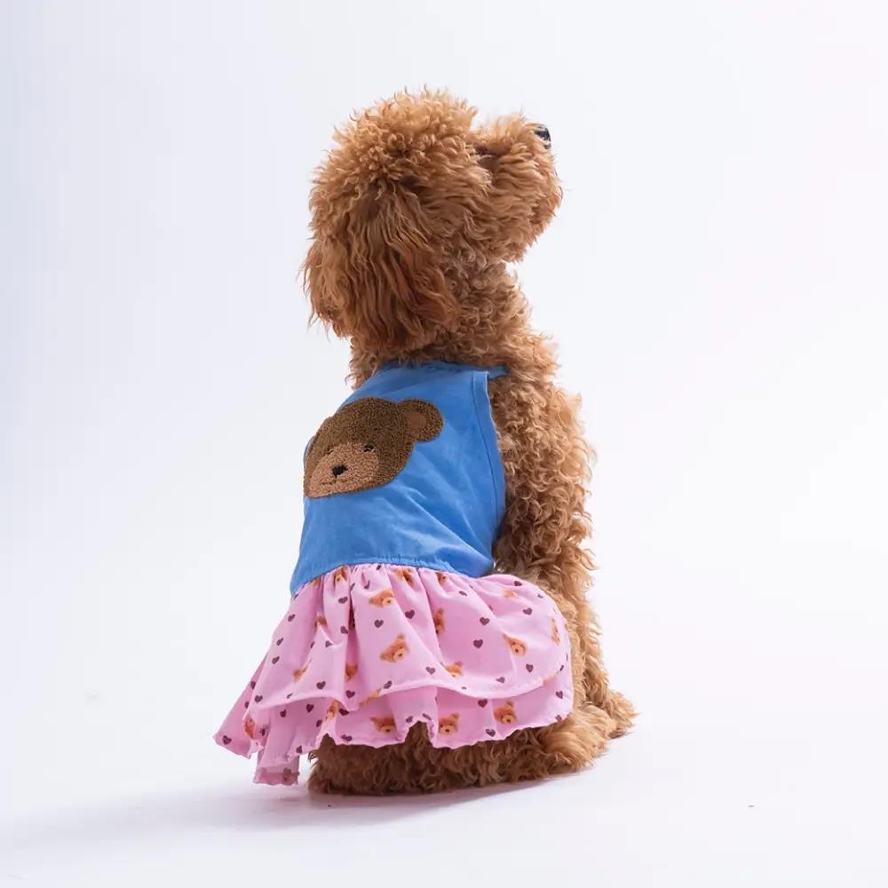 PawStar 26312 Cozie Bear Denim Elbise