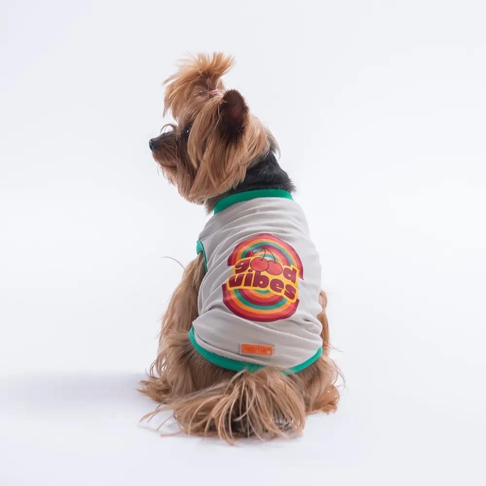 PawStar 26810 Gri Good Vibes Tişört