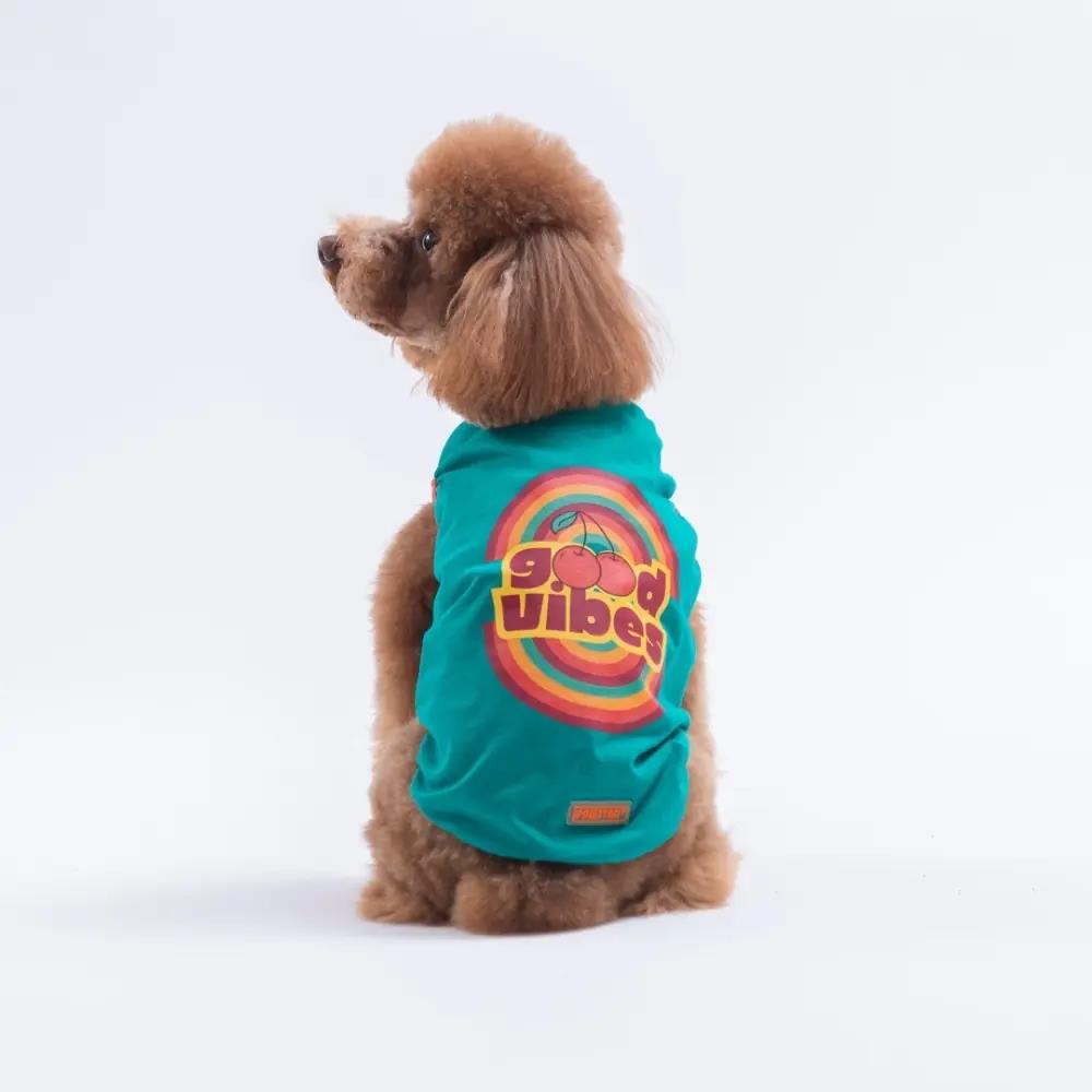 PawStar 26812 Yeşil Good Vibes Tişört