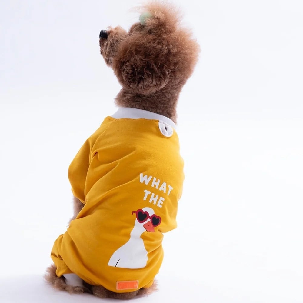 PawStar 26907 Sarı What The Duck Pijama Tulum