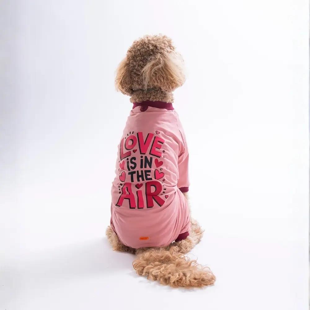 PawStar 26952 Pink Love Air Büyük Irk Pijama Tulum