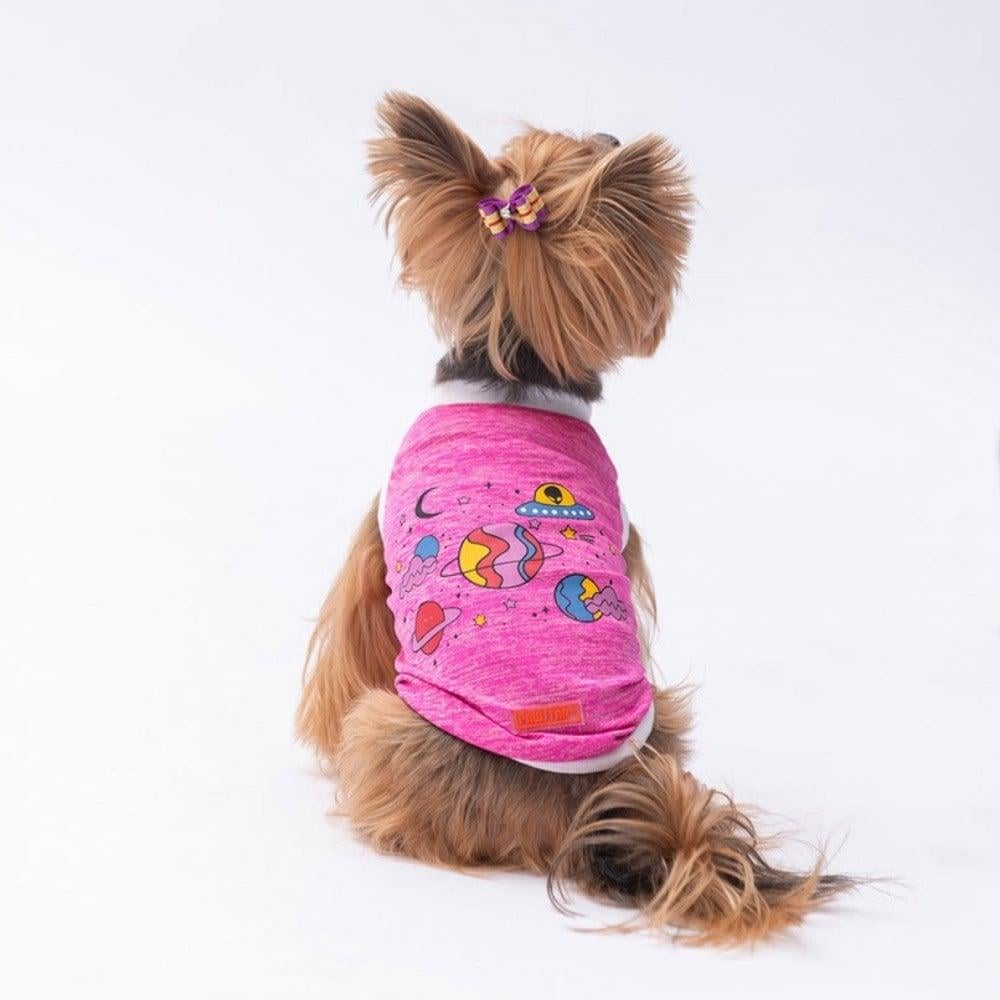 PawStar Fuşya Space Time T-Shirt Küçük Irk