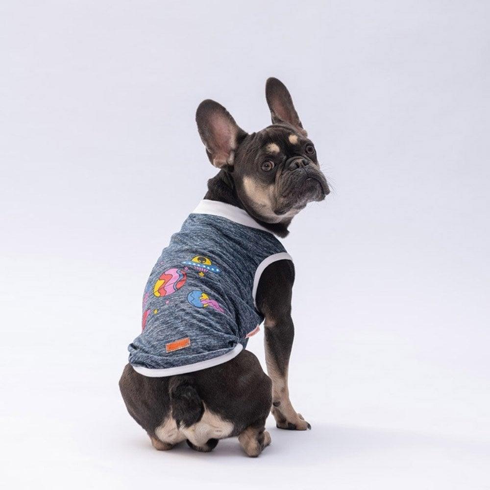 PawStar Lacivert Space Time T-Shirt Küçük Irk