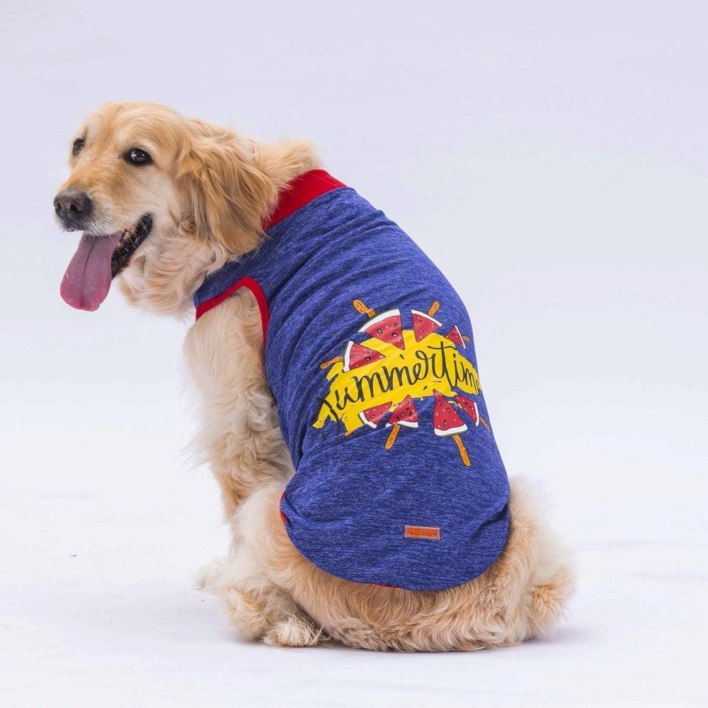 PawStar Lacivert Summer Büyük Irk T-Shirt