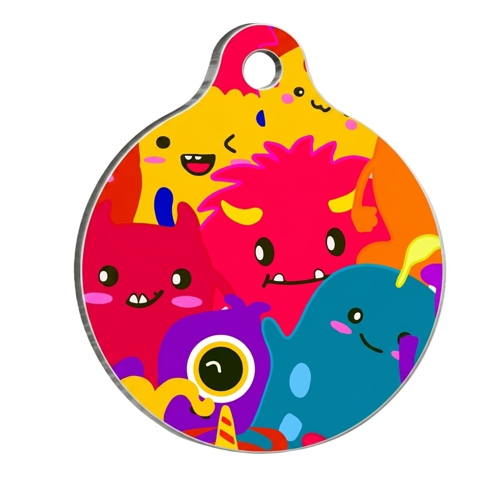 PawStar QR29 Monsters Desenli Kedi Köpek İsimliği