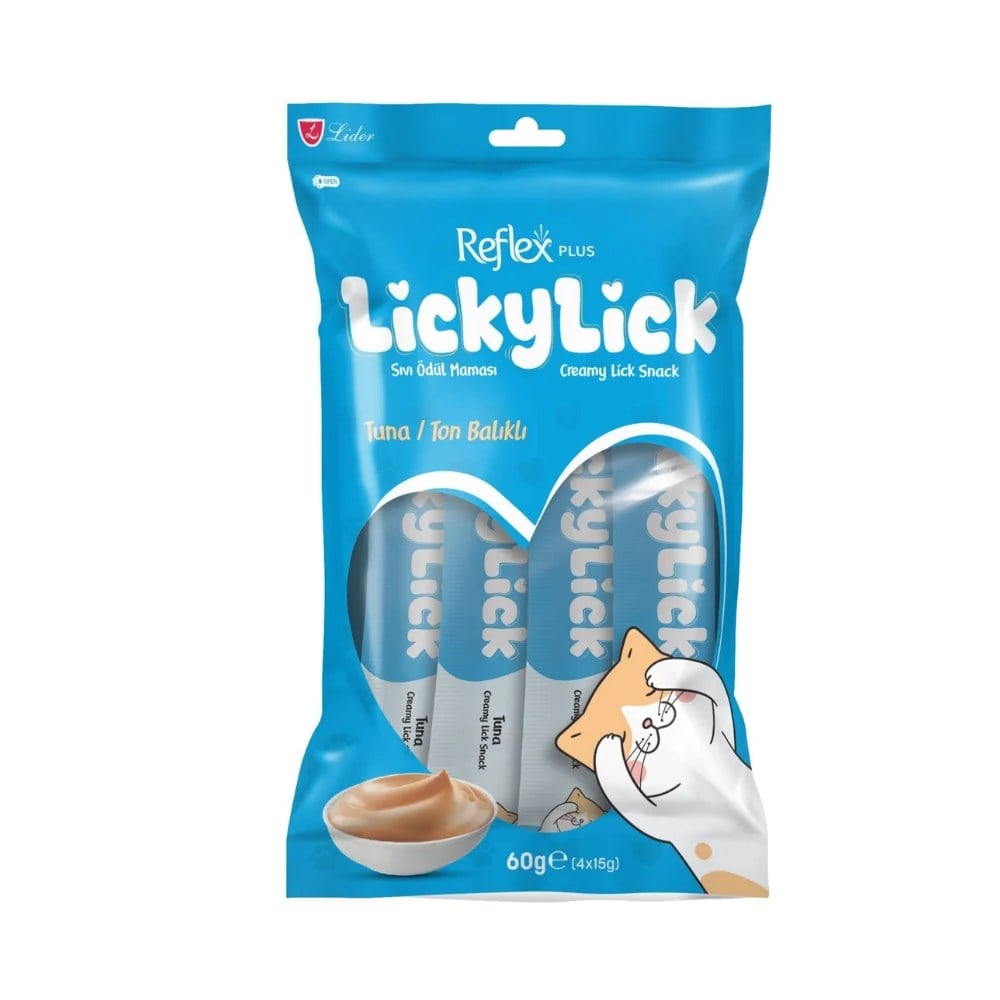 Reflex Plus Lickylick Ton Balıklı Kedi Sıvı Ödül Maması 4x15gr