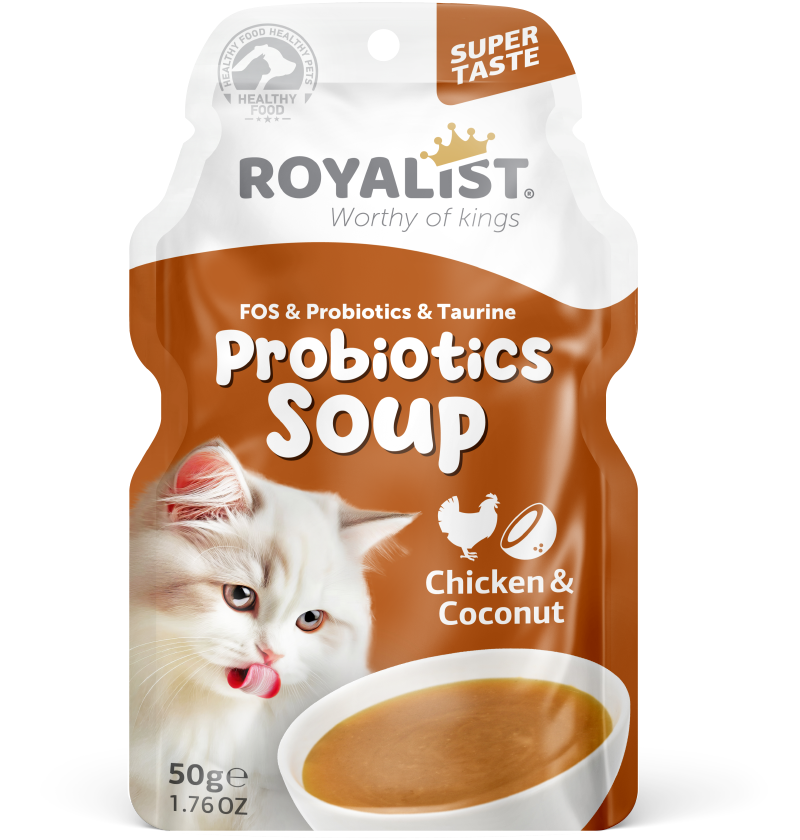 Royalist  Cat Probiotics Soup Chicken & Coconut - Kediler İçin Tavuklu ve Hindistan Cevizli  Probiyotik Çorba  50 Gr
