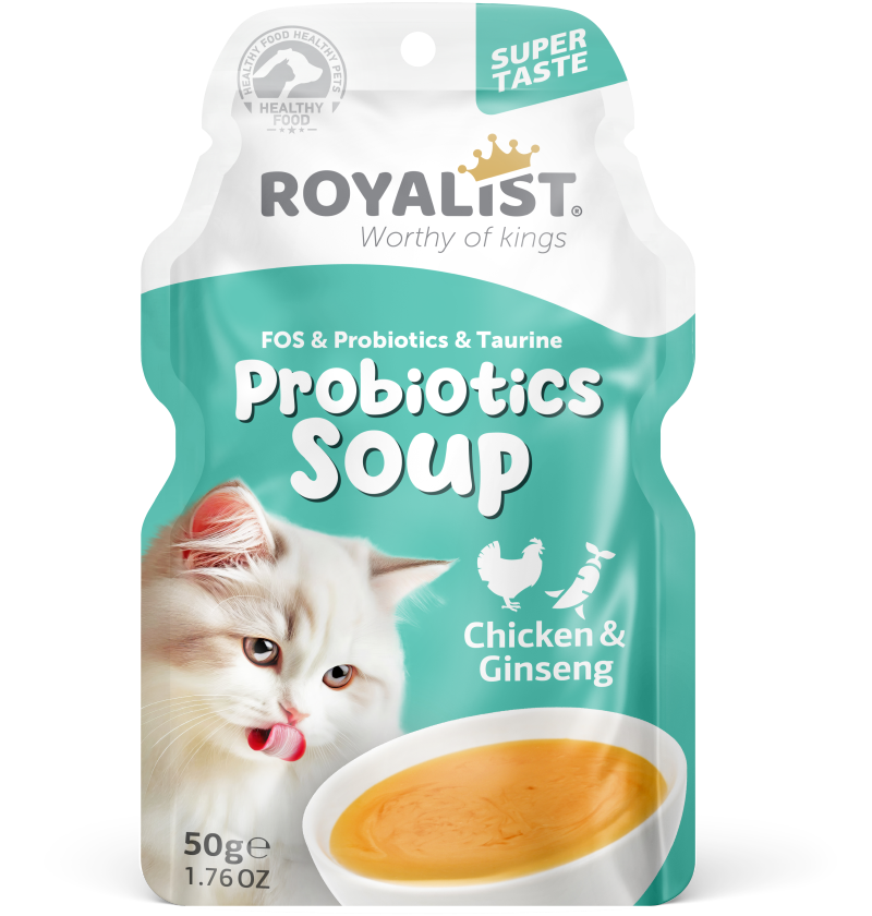 Royalist  Cat Probiotics Soup Chicken & Ginseng - Kediler İçin Tavuklu ve Ginsengli  Probiyotik Çorba  50 Gr