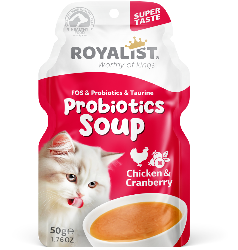 Royalist Cat Probiotics Soup Chicken & Cranberry - Kediler İçin Tavuklu ve Kızılcıklı Probiyotik Çorba  50 Gr
