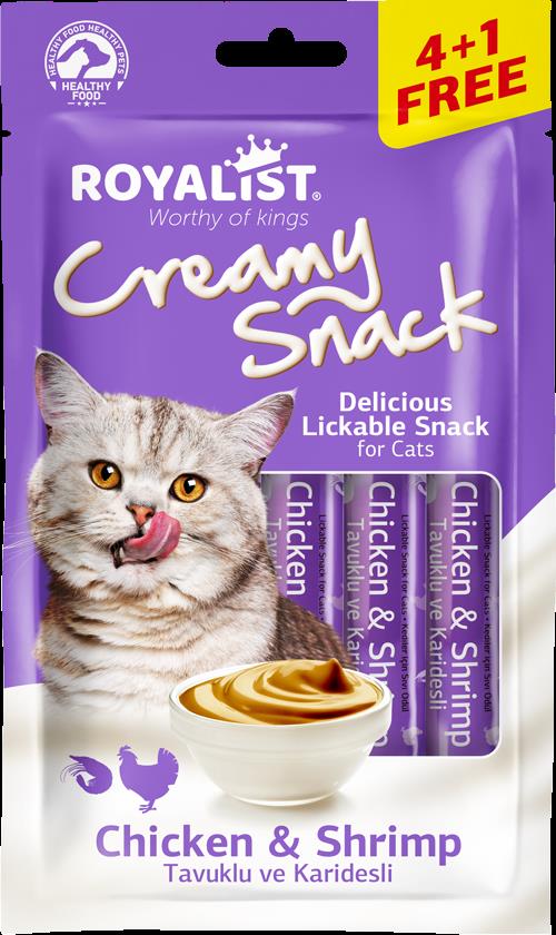 Royalist Creamy Snack Shrimp & Chicken - Karidesli ve Tavuklu 5x15 Gr