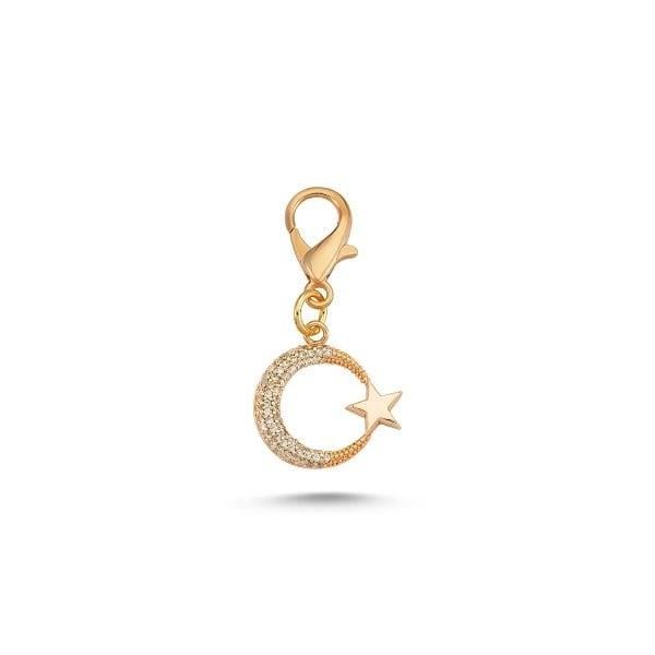 Zirkon Taşlı Ay Yıldız Model Tasma Aksesuarı