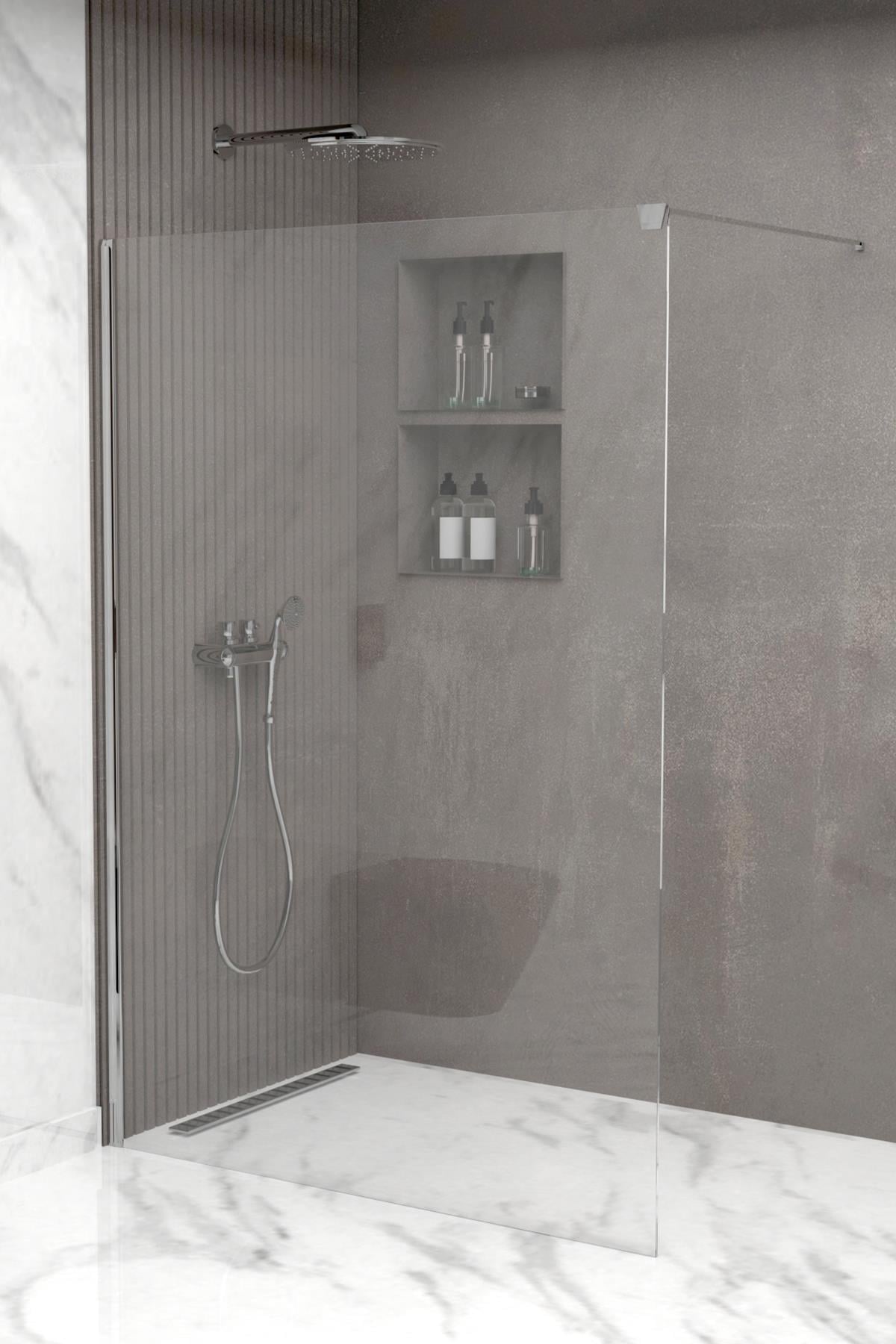 MELIA 8 MM SİYAH PROFİL MENTEŞELİ CAM DUŞAKABİN