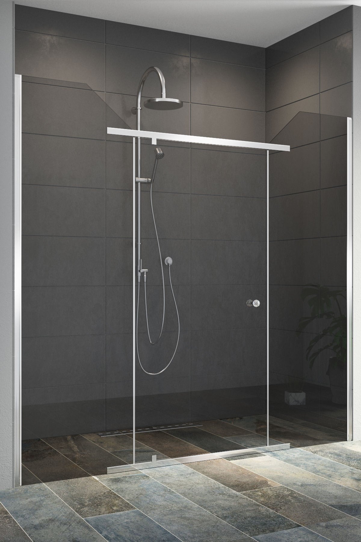 NETDEKO CORNATION KROM PROFİL MENTEŞELİ CAM DUŞAKABİN