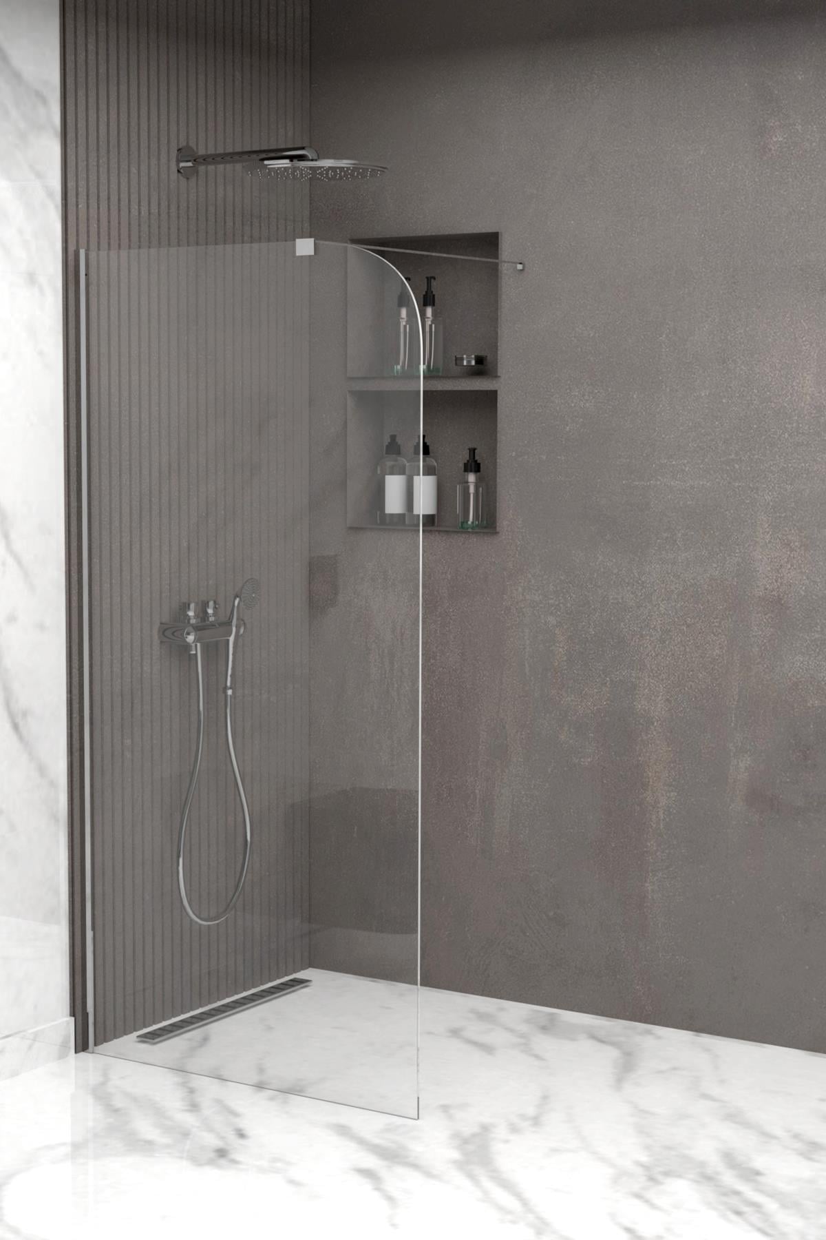 NETDEKO FIT KROM PROFİL MENTEŞELİ CAM DUŞAKABİN