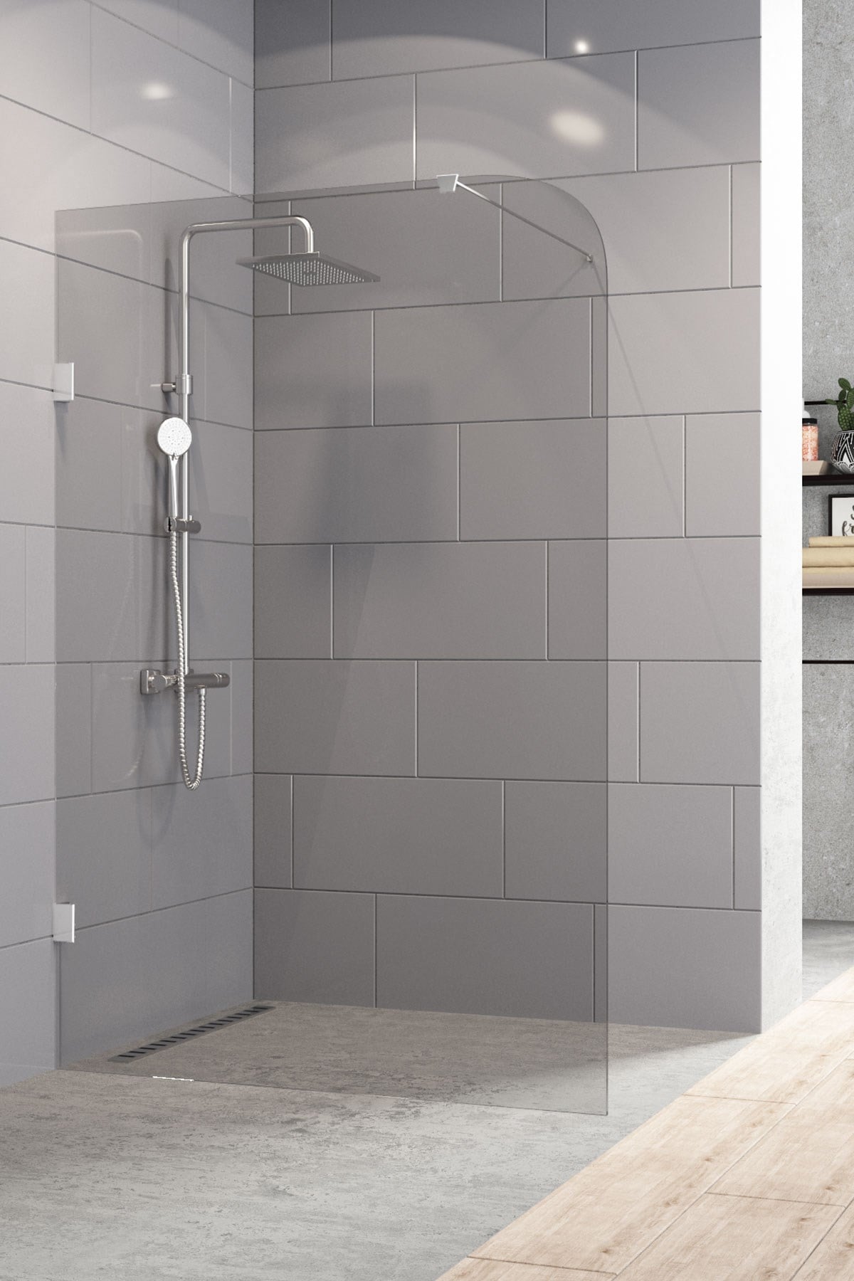 NETDEKO LİDYA KROM PROFİL MENTEŞELİ CAM DUŞAKABİN