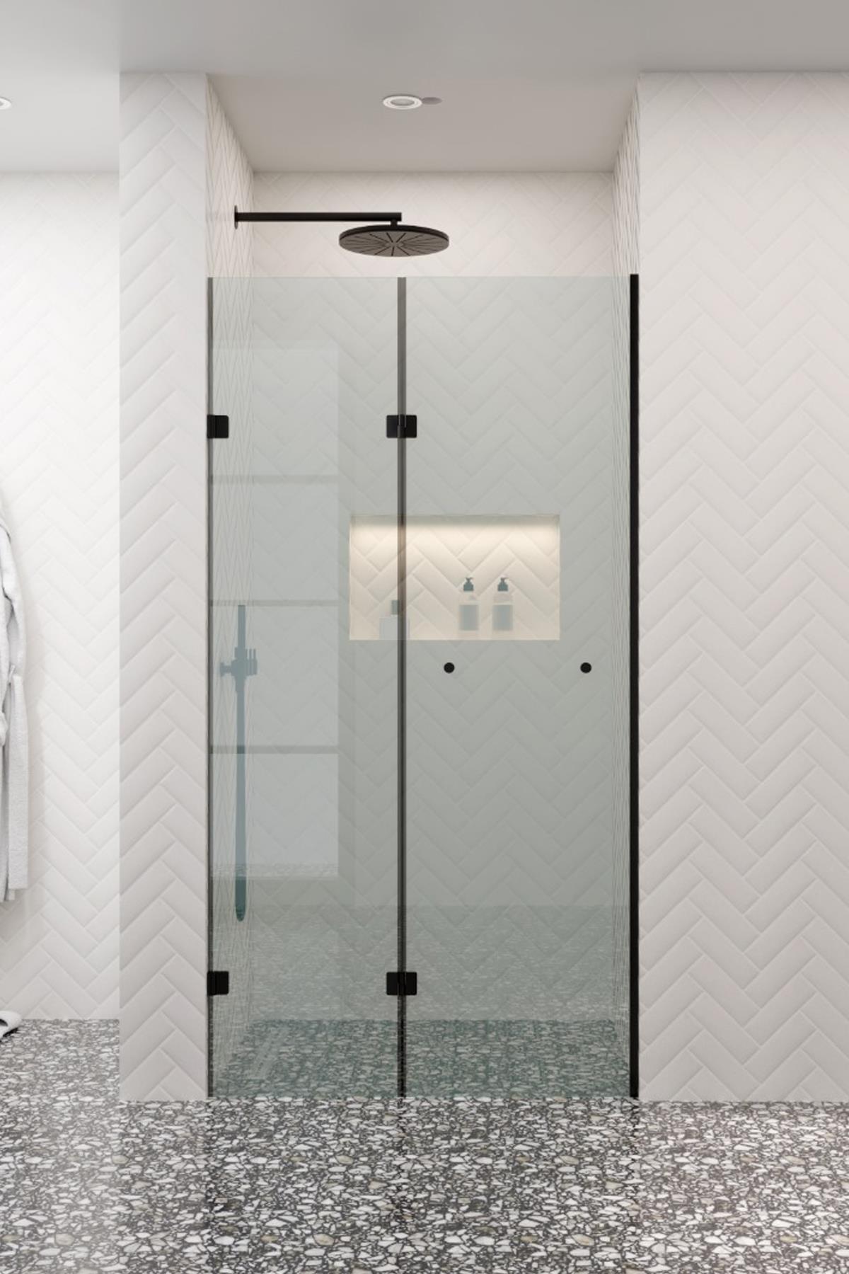 Vontar Temperli 6 mm Ön Cephe Menteşeli Katlanır Cam Duşakabin  