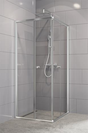 Diatonic Temperli 4 mm Köşe Girişli Katlanır Cam Duşakabin