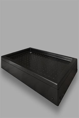 NETDEKO VERA DİKDÖRTGEN PANELLİ SİYAH DUŞ TEKNESİ