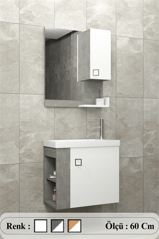 Poly 60 Cm Banyo Dolabı